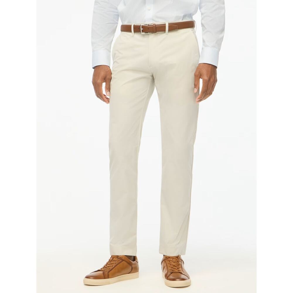 J.Crew Flex Slim-Fit Tech Chino Pants SZ 30x30 Stone Stretch Performance Zip Fly